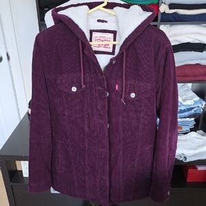 Levi's Women's Deep Purple Corduroy Utility Jacket